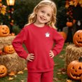 thumbnail image 5 of CAUYDY Toddler Halloween Sweatshirt Girl Boy Ghost Pullover Crewneck Long Sleeve Shirt Cute Spooky Season Tops,, 5 of 9