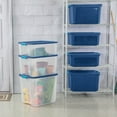 thumbnail image 6 of Sterilite Latch & Carry 18 Gallon Plastic Stacking Storage Tote, 18 Pack, 6 of 9
