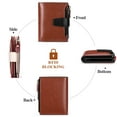 thumbnail image 6 of FALAN MULE Small Wallet for Women Genuine Leather Bifold Purse RFID Blocking Card Holder, 6 of 7