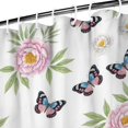 thumbnail image 3 of Pioneer Flower Floral Print Pattern Shower Curtain 84"x72", Bathroom Decorative Shower Curtain Set with 12 Hooks, Waterproof Washable, 3 of 6