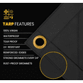 thumbnail image 2 of PROTARP Extreme Heavy Duty WaterProof Canvas Tarp 20 oz, UV Resistant Tarpaulin Cover with Rustproof Brass Grommets, Multipurpose for Canopy, Roof, Camping, Wood Pile (Grey 20'X40'), 2 of 7