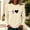 Beige, variant on Women’s Relaxed Fit Crew Neck Minimalist Heartbeat Line Top