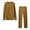 Coffee, variant on Women's Workout Tracksuit 2 Piece Outfits Long Sleeve Crewneck Top Wide Leg Jogger Pants Set