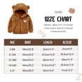 thumbnail image 2 of Usaibhir Baby Boys Girls Fleece Jackets Zip Up Hoodies Cute Bear Coats Fall Winter Fuzzy Jacket Newborn Boys Girls Outwear 0-3T, 2 of 12
