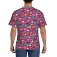 thumbnail image 3 of Bixox Men's Summer Flamingo Printed Short Sleeve Skinny Athletic T-Shirt, 3 of 6