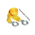 thumbnail image 3 of CxhicLuv Heavy-Duty Tow Strap with Hooks, 13ft Strong Polyester Rope, 10,000lbs Capacity Towing Strap for Cars, Trucks, Trailers, Boats, Durable & Easy to Install, Yellow, 3 of 9