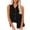 Black, variant on Women Linen Button Down Collared Sleeveless Blouse Summer Casual Basic Vacation Beach Travel Loose Tops, Black L