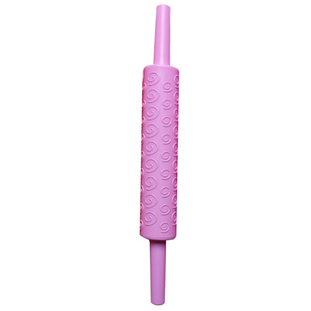 Billuyoard Corazón Flor Patrón Rodillo Hornear Galletas Galletas Fondant Rodillo PP Rodillo Relieve Molde Herramientas y accesorios para hornear Violeta Billuyoard JJ22032-03