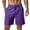 Z1 Purple, variant on Mens Shorts Summer Solid Color Pocket Drawstring Loose Quick Dry Sports Running Straight Beach Work Shorts for Men Khaki L