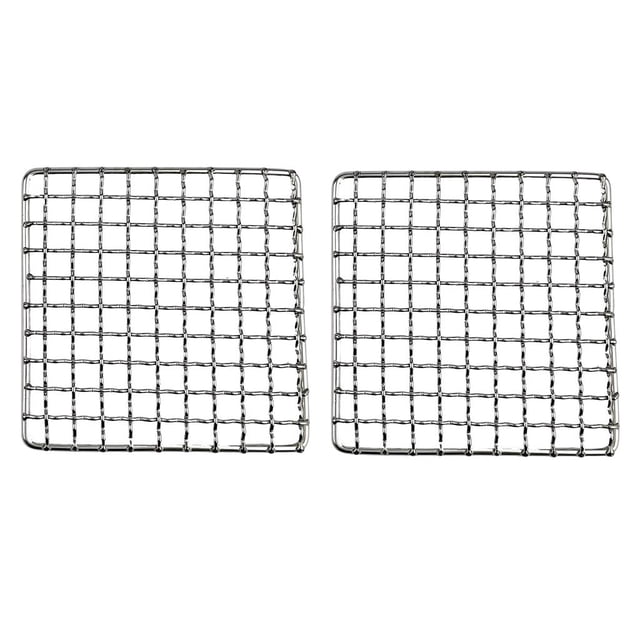 Paquete de 2 Wandteppichs para parrilla, Wandteppich para - Hoja de malla de parrilla material acero inoxidable resistente al calor para senderis shamjiam Estante de leña de malla para exteriores