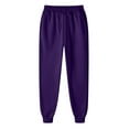 thumbnail image 4 of felwors Sweatpants Women Fleece Pockets Winter Fall Fashion Baggy Lounge Pants Joggers Purple, XL, 4 of 4