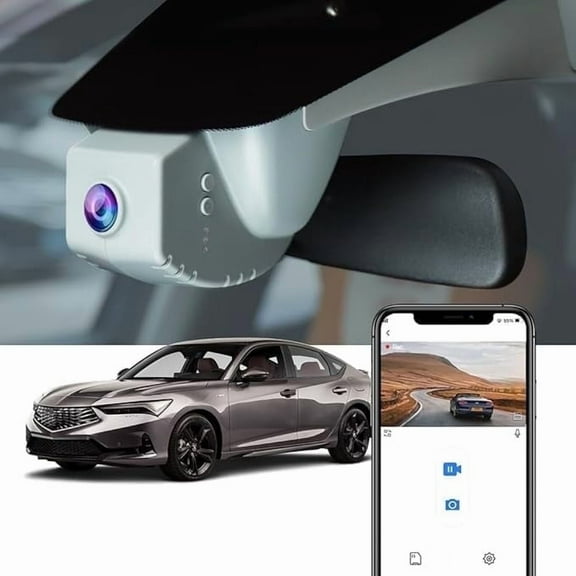 Fitcamx 4K Dash Cam Compatible with Acura Integra 2023 - 2026 (Black), Integrated OEM Look, Built-in WiFi & APP, Plug & Play, 64GB Card
