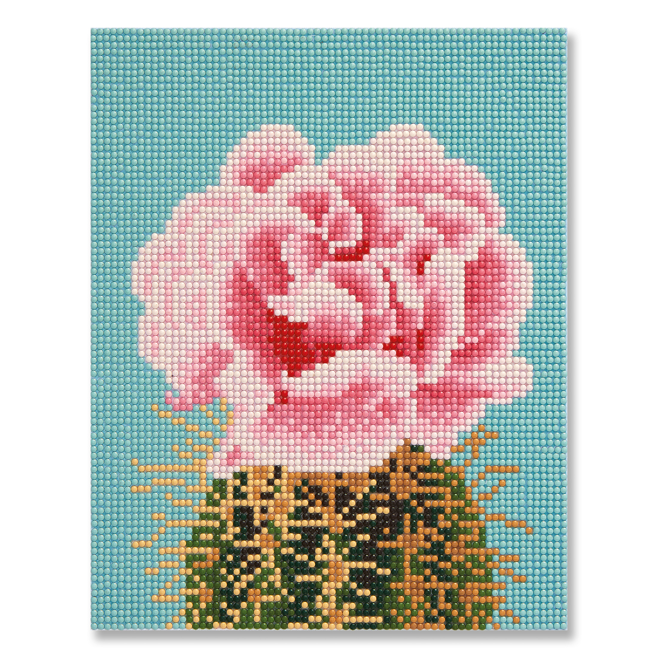 Flower Cactus Painting Diamond Art Kit by Make Market – Full Drill with Gems & Tools - 8" x 10" Canvas - 6 Pack