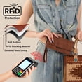 thumbnail image 5 of Montana West Wallets for Women Trifold Large Card Organizer Zipper Coin Purse, Brown, 5 of 7