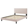 thumbnail image 3 of Platform Bed Frame, King Size, Velvet, Pink, Modern Contemporary Urban Design, Bedroom Master Guest Suite, 3 of 10