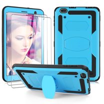 FIEWESEY for Sunshine T1 Elite Case,Shockproof Kids Case for Dragon Touch Y80/Winnovo M8/TECLAST P80H/P80X/Mix/MatrixPad S8/BLU M8L 2022/FOXXD T8/Gateway 8 Inch Tablet Screen Protector (Blue,2 Pack)