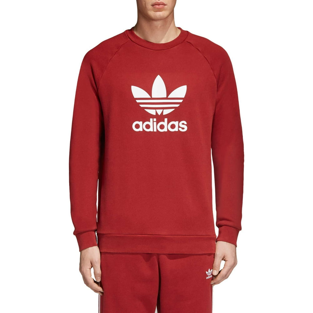 Adidas adidas originals men's trefoil crewneck sweatshirt Walmart