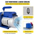 thumbnail image 5 of KFFKFF Vacuum Pump 4.8CFM 1/4 HP Single Stage HVAC A/C Refrigeration Kit 5PA Ultimate Vacuum Manifold Gauge Set R410A R134A R22 HVAC AC, 4-Way Manifold Gauge and Hose for Air Conditioning Systems, 5 of 9