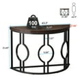 thumbnail image 5 of Fnova 43" Industrial Entryway Console Table, Half Moon Semi-Circle Sofa Table with Geometric Metal Base, Wood Accent Table for Living Room, Hallway, Foyer, Entrance, Easy Assembly, 5 of 13