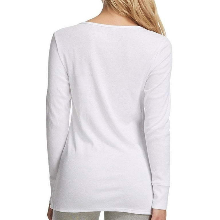 Felina Rib-Knit Long Tee Sleeve M 8-10 size Sale Designer Shirt Fashion Black/White Henley 2PK Top Womens