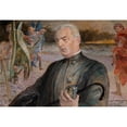 thumbnail image 3 of Jacek Malczewski 18x14 Black Modern Framed Museum Art Print Titled - Portrait of the Reverend Jan Jasiak (1925), 3 of 5