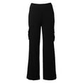 thumbnail image 4 of FYDUU Yoga Flare Leggings For Women High Waisted Casual Cargo Pants Fashion Thermal Winter Hiking Workout Leggings With Pockets Casual Work Pants, 4 of 5