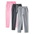 thumbnail image 6 of SLdy 3 Pcs Men's Classic Sweatpants Open Bottom Straight Leg Pockets For Leisure Sports Outdoor Activities Timeless Casual Wear, Pink XXXL, 6 of 8