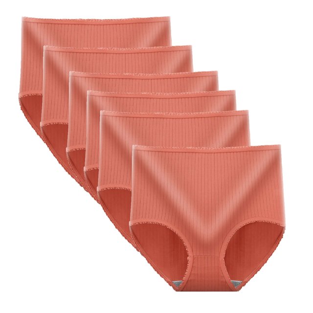 Posijego Womens Cotton Underwear 6 Pack Ladies Full Coverage Soft Breathable Briefs Panties Solid Color