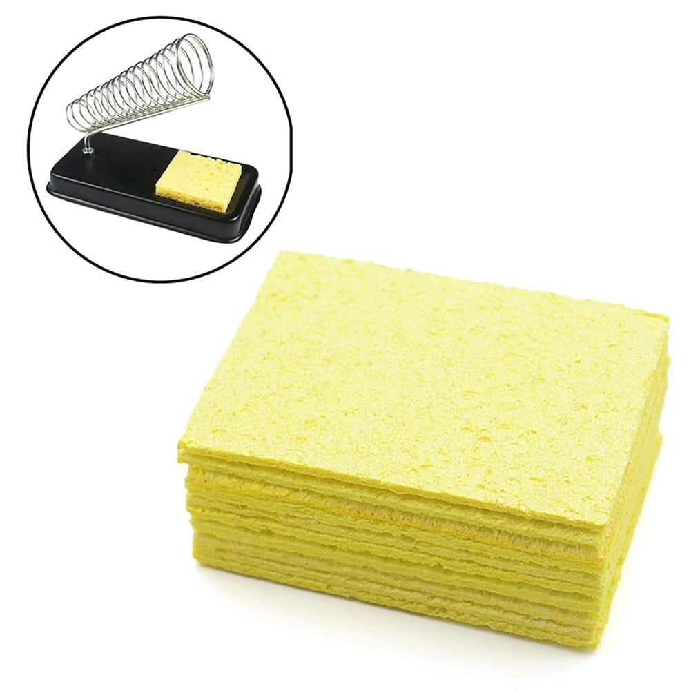 50pcs High Temp Welding Sponges - Round Solder Tip Cleaners For PCB Work