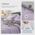 thumbnail image 6 of U by Bedsure Purple Twin Comforter Set - 5 Pieces Reversible Twin Bed in a Bag, Twin Bed Set Purple and Grey with Comforters, Sheets, Pillowcase & Sham, 6 of 7