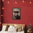 thumbnail image 3 of Stupell Industries Traditional Poinsettia Christmas Deer Black Floating Frame Canvas Art, 21 x 31, by Tina LeCour, 3 of 8