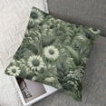thumbnail image 7 of Pillow Floral Happy Throw Pillows Watercolor Butterfly Green and White Spring Art Decorations for Outdoor Farmhouse Home Sofa Couch, 7 of 7