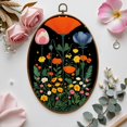 thumbnail image 7 of Woodland Canvas Wall Art Vibrant Floral Garden Daisies Colorful Blooms Black Oval Framed Canvas Prints Vintage Wall Hanging Decor for Home Decorations 8.6"x11.4", 7 of 7