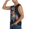 thumbnail image 3 of Pofeuu Blue Dinosaur Print Men's Muscle T-Shirt, Sleeveless, Muscle Tank, Classic Muscle Tee Top For Men Casual Sleeveless Muscle T-Shirt Trendy Clothes-X-Large, 3 of 7