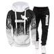 thumbnail image 3 of Sudadera con capucha y pantalones deportivos negros para hombre, conjunto deportivo informal diario de alta calidad para hombre, conjuntos de otoño 2023, oferta nueva, 3 of 4