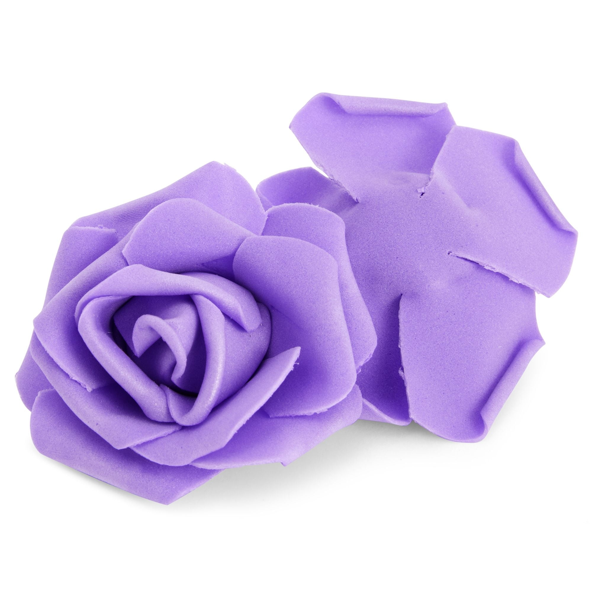 IPOPU Foam Roses Bulk 500 Pieces Purple and White Foam Flowers Mini Roses  for Crafts 1.4 Mini Foam Purple and White Flowers for DIY Floral