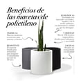 thumbnail image 3 of Maceta Cilindro Gris Moderna Base De Metal Negra Interior/ext. Macetas y Maceteros Estilo moderno, elegante y minimalista., 3 of 4