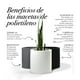 thumbnail image 3 of Maceta Cilindro Grande Negro 45x45cm Con Base Dorada Moderna Macetas Y Maceteros Estilo moderno elegante y minimalista, 3 of 4
