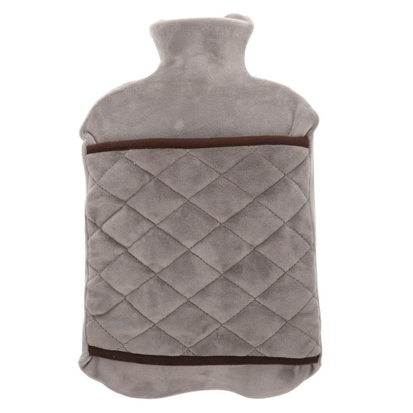 Miangastore Warm Water Bags Hot Water Bag Grey PVC Warmth Retention Winter Use 1 Set