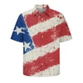 thumbnail image 3 of Camisas de verano con la bandera estadounidense de Leo en 3D para hombre, camisa hawaiana para mujer, camisas de playa con botones y mangas cortas estampadas a la moda, 3 of 5