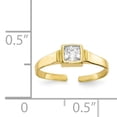thumbnail image 4 of Finest Gold 10K Yellow Gold CZ Toe Ring, 4 of 5