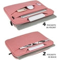 thumbnail image 5 of RAINYEAR Laptop Sleeve Case 13 Inch Protective Waterproof Polyester Padded Carrying Bag Cover with Hidden Handle Multiple Pocket,Pink, 5 of 6