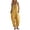 Yellow, variant on Women's Fashionable Casual Loose-Fit Plain Sleeveless Jumpsuit With Patch Pockets, Size S-2XL
