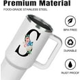 thumbnail image 3 of Letter S Tumbler with Lid and Straw 40oz, Personalized Tumbler with Initial, Initial Mug, Monogrammed Travel Mug with Initial S, Monogrammed Gifts for Women, Initial Gifts for Women, 3 of 6