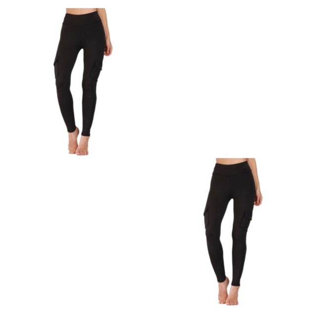 Pantalones cortos ajustados Sonducket de cintura alta para yoga mallas deportivas de entrenamiento Negro METRO 2piezas