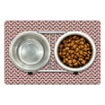 thumbnail image 1 of Geometric Pet Mat for Food and Water, Colorful Arrangement of Half Circle Shapes Illustration with Sixties Inspirations, Non-Slip Rubber Mat for Dogs and Cats, 18" X 12", by Ambesonne, 1 of 2