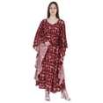 thumbnail image 5 of Moomaya Printed MaxiDress KaftanFor Women Nightgown Bikini Cover Up Plus Size Caftan, 5 of 6