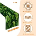 thumbnail image 3 of BaHomeck Table Runner 13*72 In,Set Of 1 Lush Green Leaves Symbolizing Growth And Vitality High Density Cotton Linens Machine Washable Table Runner For Kitchen Dining Table Coffee Table Decor, 3 of 4