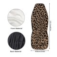 thumbnail image 7 of HUISEFOR Brown Leopard Print Car Seat Cover Elastic Polyester Soft Car Front Seat Covers Breathable Cars Accessories Comfortable Universal Fit for Most Sedan SUV, 7 of 7