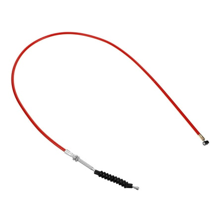 Durable Plastic and Steel Motorcycle Clutch Cable with Red Grip for ATV Modification Enhancing